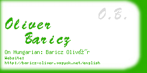 oliver baricz business card